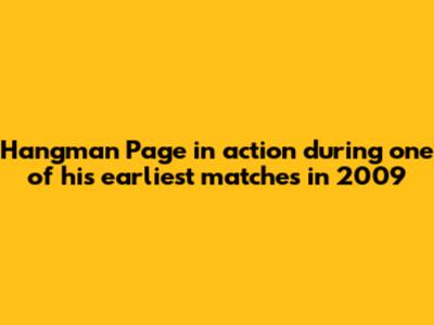 Hangman Page in action during one of his earliest matches in 2009