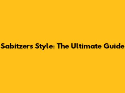 Sabitzer's Style: The Ultimate Guide