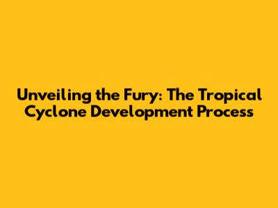 Unveiling the Fury: The Tropical Cyclone Development Process